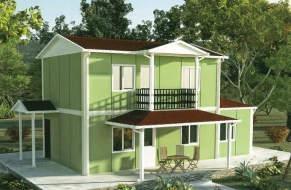114m2 Dubleks Prefabrik Ev