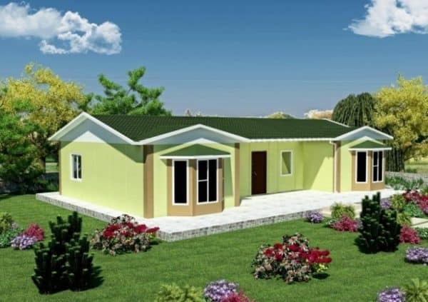 98 m2 prefabrik ev