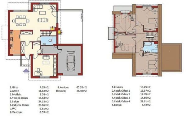 210.80 M2 Çelik ev